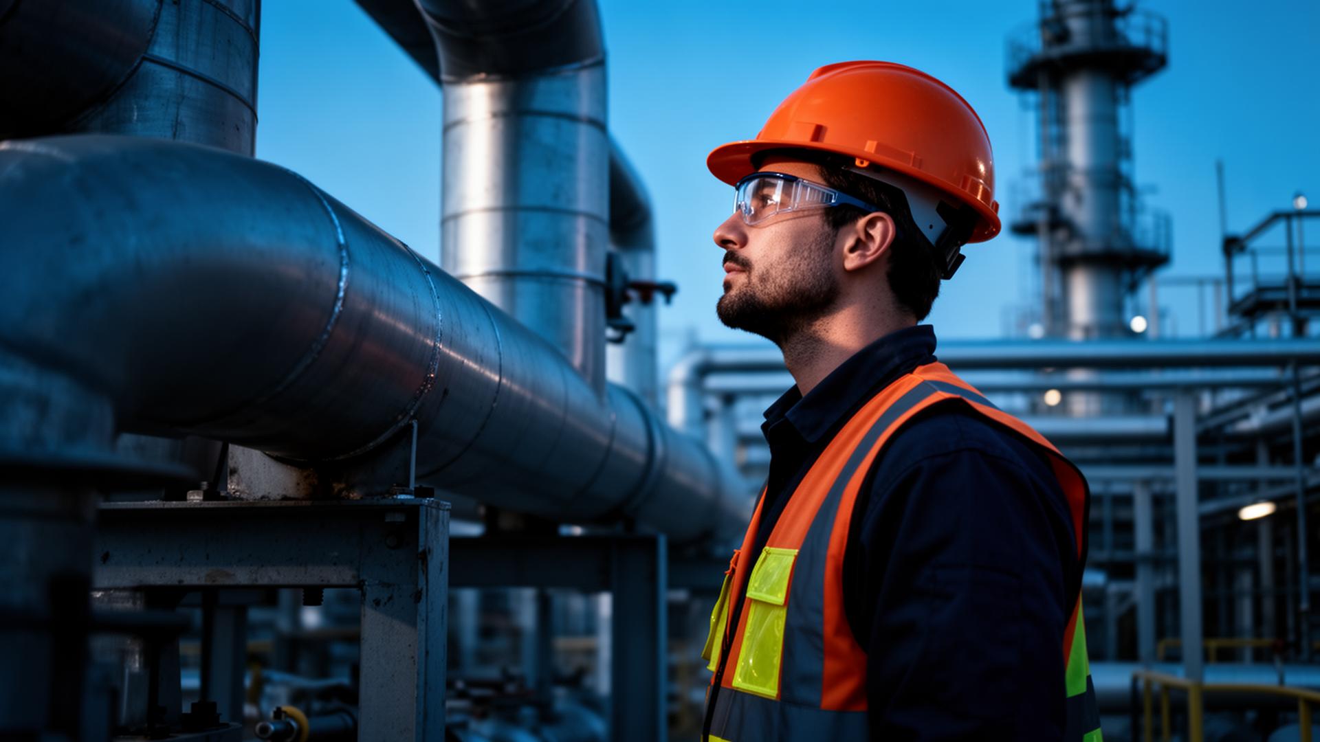 Safetech inspector at an industrial facility